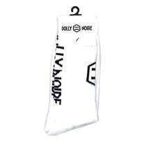DOLLY NOIRE VERTICAL LOGO SOCK WHITE SK17画像