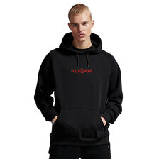 DOLLY NOIRE LOGO CAPITAL HOODIE BLACK RED SW390画像