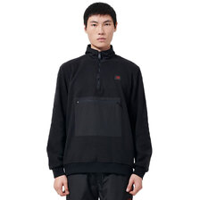 DOLLY NOIRE PILE HALF ZIP HOODIE BLACK SW388画像