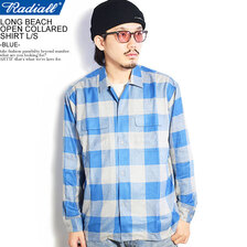 RADIALL LONG BEACH - OPEN COLLARED SHIRT L/S -BLUE- RAD-21SS-SH001画像