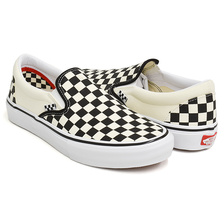 VANS SKATE SLIP-ON (CHECKERBOARD) BLACK / OFF WHITE VN0A5FCAAUH画像