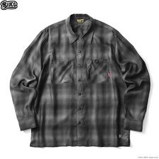 BLUCO OMBRE WORK SHIRTS L/S (GRY-BLK) OL-109TO-021画像