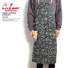 COOKMAN LONG APRON PAISLEY -BLACK- 233-03960画像