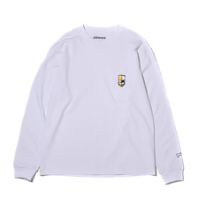THE SIMPSONS &times; SECRET BASE &times; atmos BART EMBROIDERY POCKET LS TEE WHITE MAT21-S020画像