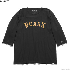 ROARK REVIVAL "MEDIEVAL LOGO" FOOTBALL TEE (BLACK) RFTJ700画像