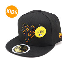 NEW ERA Kid's 59FIFTY 読売ジャイアンツ ブラック &times; ブラック/ラストオレンジ 12593779画像