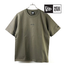 NEW ERA 半袖 コットン Tシャツ ヘビーウェイト クラシックロゴ ミニ オリーブ 12674171画像