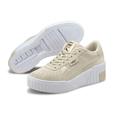 PUMA CALI WEDGE SOFT WILD WNS Eggnog-Puma White-Puma Team Gold 375048-02画像