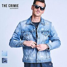 CRIMIE SUPER CLASH BORN FREE STRETCH SELVEDGE DENIM JACKET CR1-02A1-JK10画像