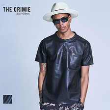 CRIMIE LEATHER HENRLY NECK SHIRT CR1-02A1-SS31画像