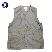POST OVERALLS 1512 ROYAL TRAVELER POLY TAFFETA VEST khaki iridescent画像