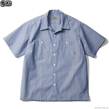 BLUCO STANDARD WORK SHIRTS S/S (SAX-GRY.STP) OL-108-021画像