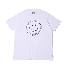 DC SHOES 21 20S BASIC ROUND WE GO SS WHITE x BLACK PRINT DST211041-WHB画像