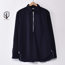 CORONA NAVY 1P HALF ZIP PULLOVER CS098画像
