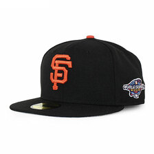 NEW ERA SAN FRANCISCO GIANTS 59FIFTY 2002 WORLD SERIES GAME FITTED CAP BLACK NR11783649画像