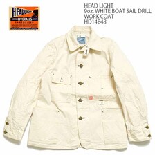 HEADLIGHT by SUGAR CANE 9oz. WHITE BOAT SAIL DRILL WORK COAT HD14848画像