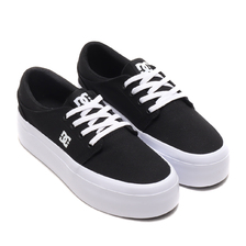 DC SHOES Ws TRASE PLATFORM BLACK/WHITE DW211009-BKW画像