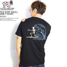The Endless Summer TES SURF SKULL EMB T-SHIRT -BLACK- KE-1574302画像