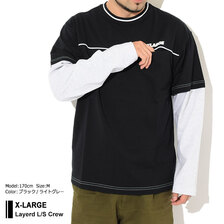 X-LARGE Layerd L/S Crew 101211013005画像