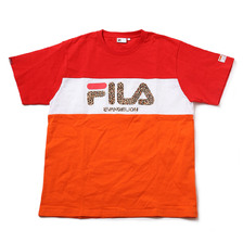 FILA &times; EVANGELION 3PANEL LOGO T SHIRT RED/ORANGE FS0130-11画像