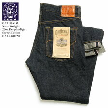 ONI DENIM Neat Straight 20oz Deep Indigo Secret Denim ONI-247DIZR画像