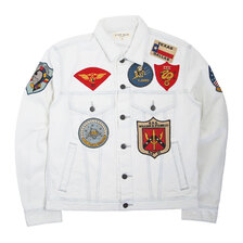 AVIREX TYPE BLUE TOP GUN DENIM JACKET WHITE 6112113-01画像
