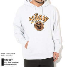 STUSSY City Seal Applique Pullover Hoodie 118424画像