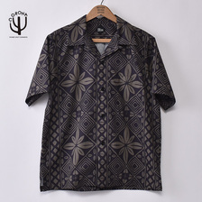 CORONA FRENCH CAFFE SHIRT S/S DOT AIR RESORT PATTERN/CHARCOAL x KHAKI CS097画像