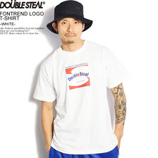 DOUBLE STEAL FONTREND LOGO T-SHIRT -WHITE- 911-14005画像