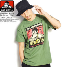 BEN DAVIS JEREMY FISH SPECIAL TEE -ARMY GREEN- BDUS-0090画像