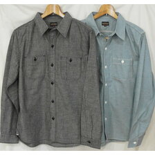 THE FLAT HEAD FN-SCK-003L CHAMBRAY WORK SHIRT画像
