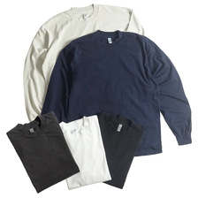 Los Angeles Apparel 6.5oz Long Sleeve Garment Dye Crew Neck T-Shirt 1807GD画像