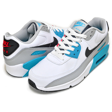 NIKE AIR MAX 90 LTR(GS) white/iron grey-chlorine blue CD6864-108画像