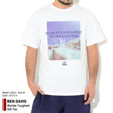 BEN DAVIS Worlds Toughest S/S Tee WHITE LABEL BDZ1-0008画像