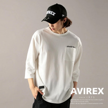 AVIREX 3/4 SLEEVE LOOSE FIT ROUND T-SHIRT 6113311画像