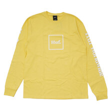 HUF ESSENTIALS DOMESTIC L/S TEE LEMON画像