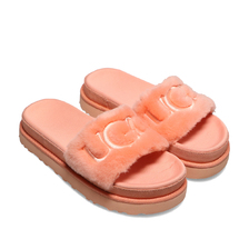 UGG Laton Fur Slide BEVERLY PINK 1111236-BYPN画像