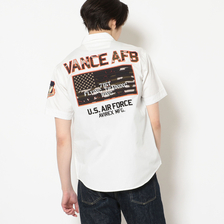 AVIREX SS MILI PATCHED SHIRT VANCE AFB 6115095画像