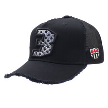 YOSHINORI KOTAKE DESIGN METALLIC柄 3LOGO MESH CAP BLACK画像