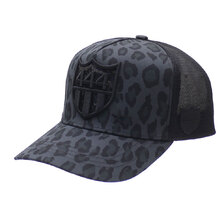 YOSHINORI KOTAKE DESIGN &times; BARNEYS NEWYORK BLACK LINE LEOPARD 444 LOGO MESH CAP BLACK画像