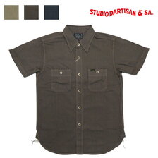 STUDIO D'ARTISAN レイルロードヒッコリー半袖シャツ SD5653画像
