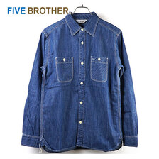 FIVE BROTHER AUTHENTIC DENIM WORK SHIRTS BLEACH 1516034画像