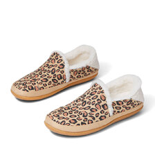 TOMS INDIA Desert Tan Leopard Print Microsuede 10014630画像