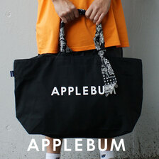 APPLEBUM Paisley Handle Zip Totebag BLACK画像