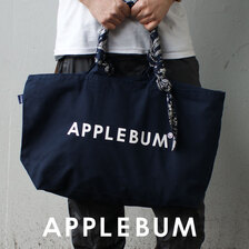 APPLEBUM Paisley Handle Zip Totebag NAVY画像