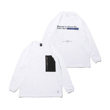 APPLEBUM Rich in Color Fastner L/S Tee WHITE画像