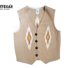 Ortega's REGULAR FRONT WOVEN VEST beige/size 42画像