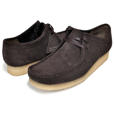 Clarks WALLABEE DARK BROWN SUEDE 26156606画像