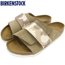 BIRKENSTOCK KYOTO SUEDE LEATHER/BIRKO-FLOR Gray Taupe/Camo Almond 1019738画像