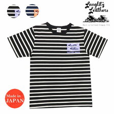 Langlitz Leathers ボーダー Tシャツ ロゴプリント Type-O LLC-001画像